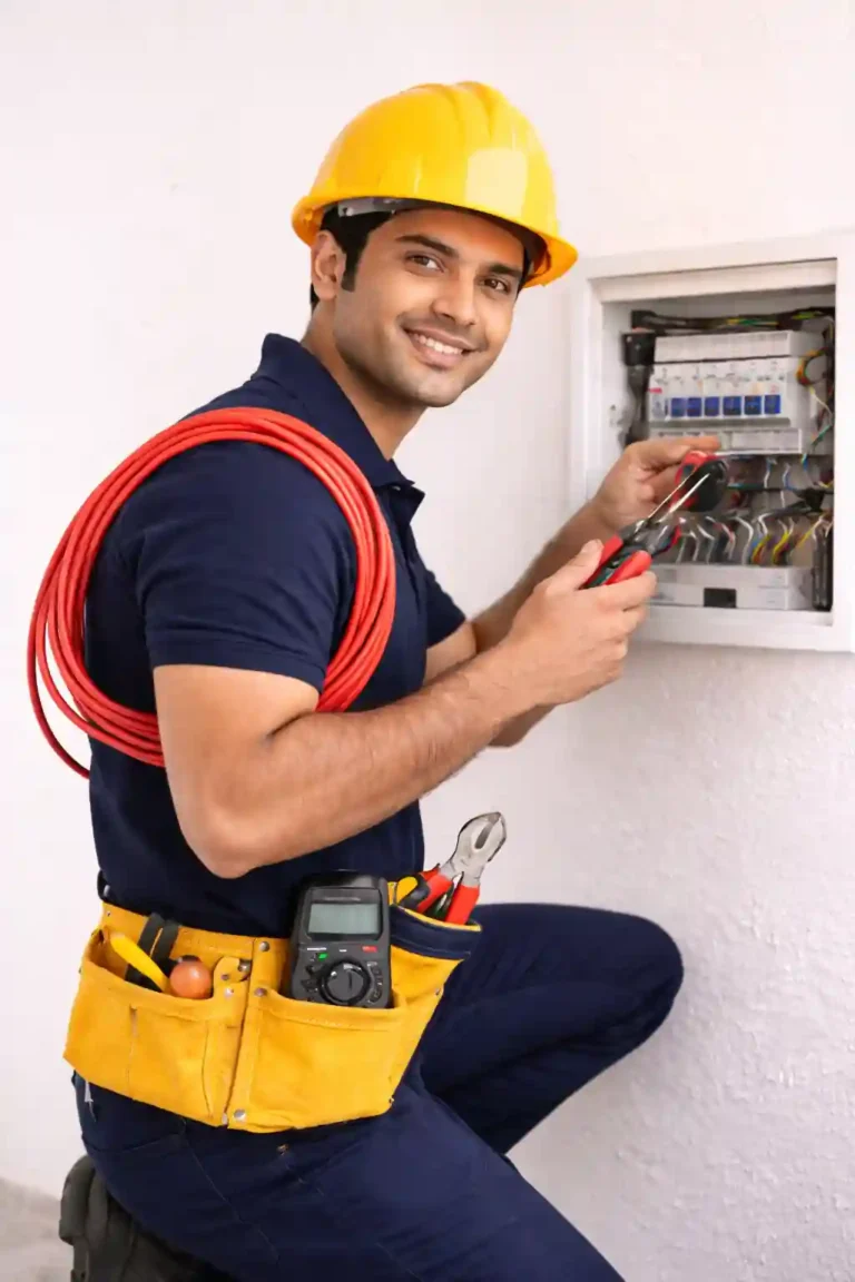 Electrician in Bassi Jaipur performing the repair work
