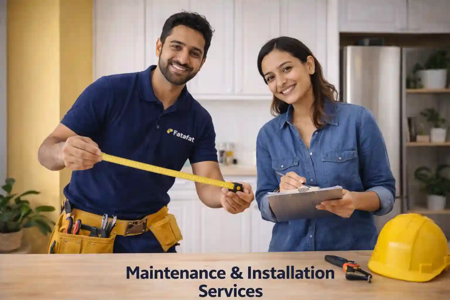 Indian technician providing home maintenance service