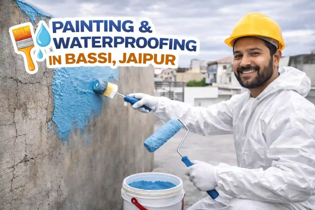painting and waterproofing in Bassi Jaipur wall repair and roof treatment