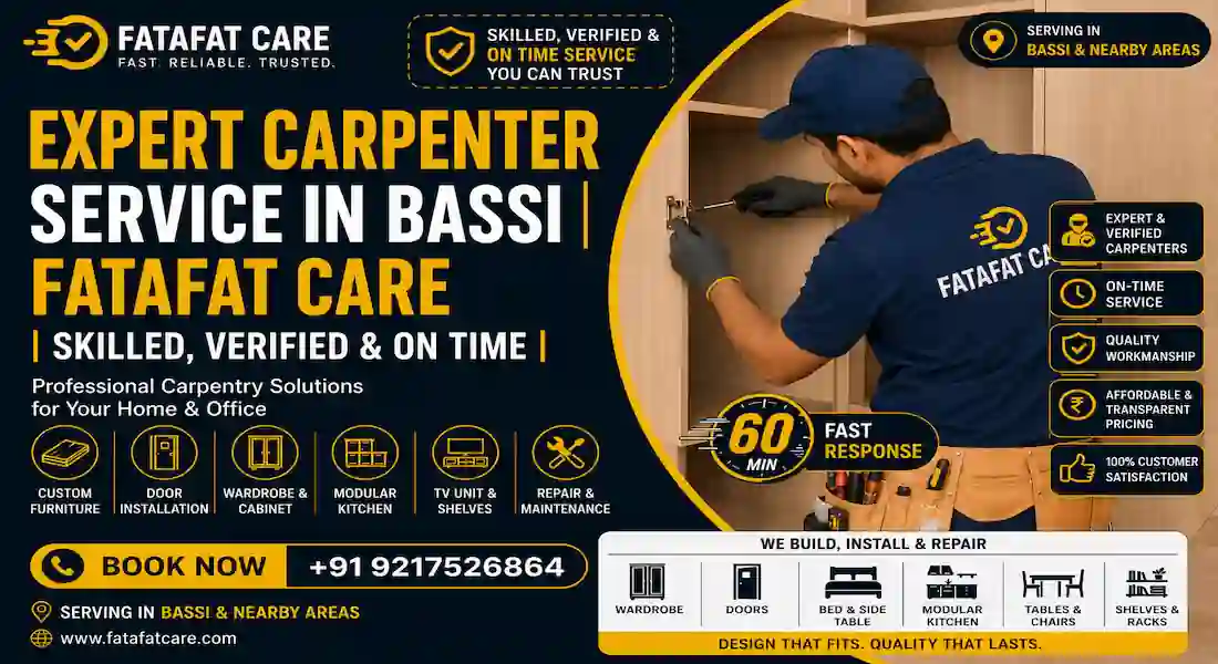 carpenter service in Bassi Jaipur by Fatafat Care