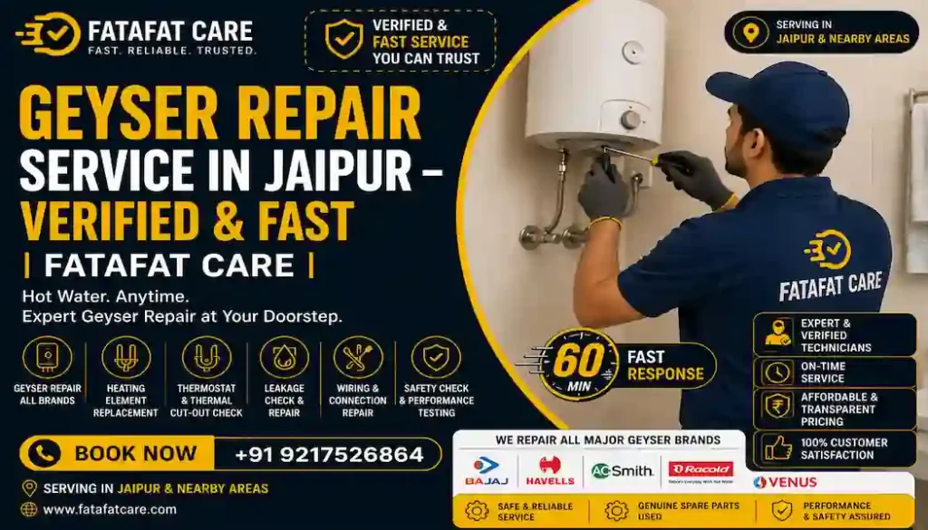 geyser repair service in Jaipur – Fatafat Care verified technician
