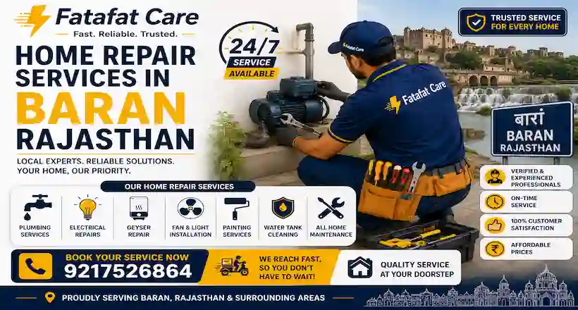 Home repair services in Baran Rajasthan by Fatafat Care