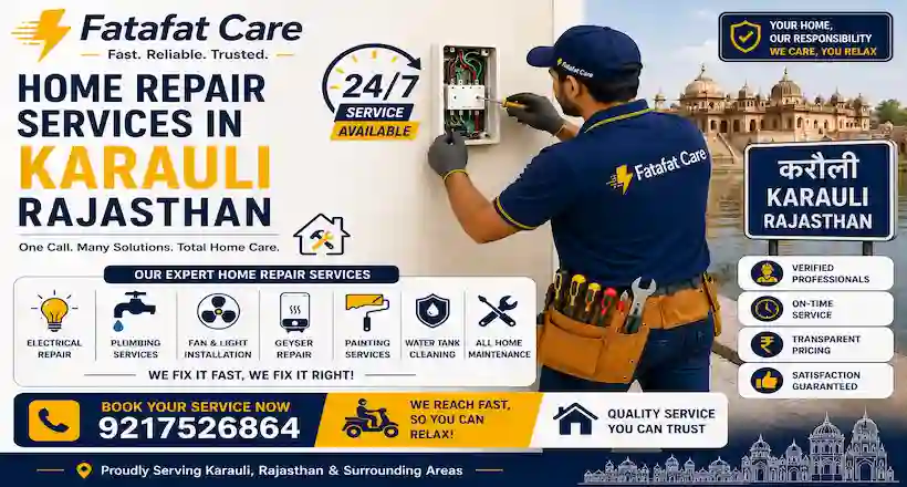Home repair services in Karauli Rajasthan by Fatafat Care