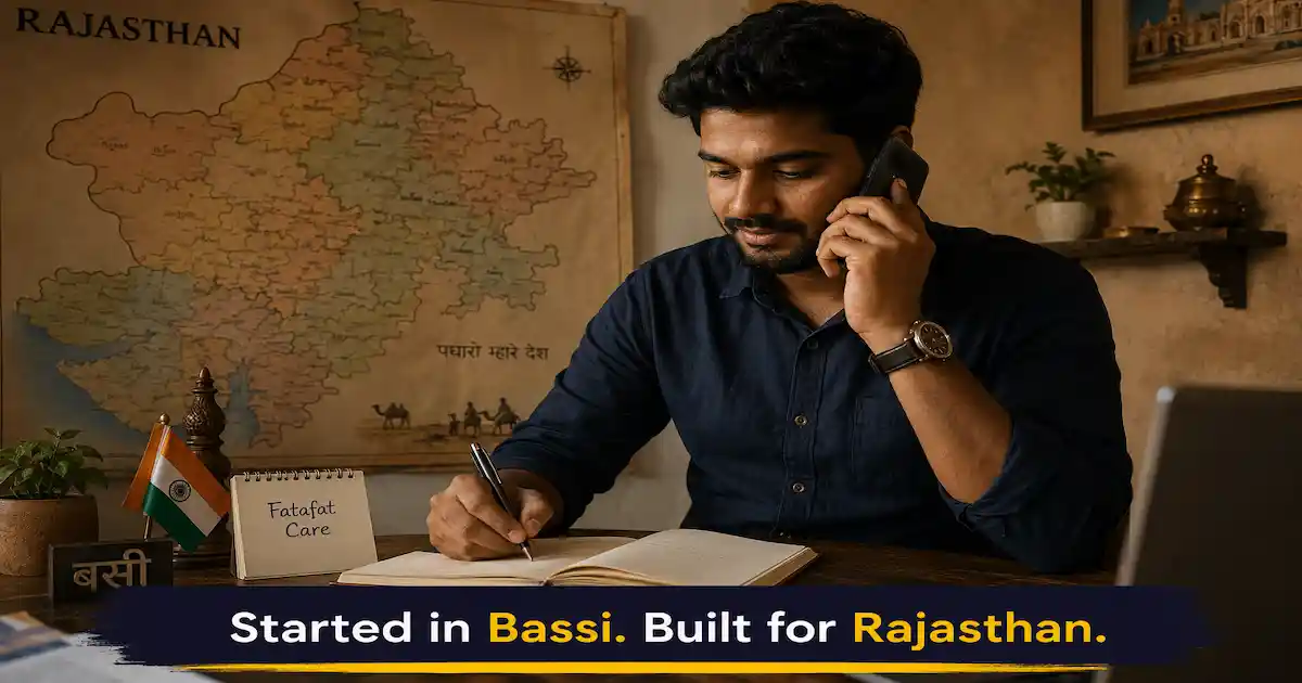 our story — Fatafat Care started in Bassi Jaipur Rajasthan