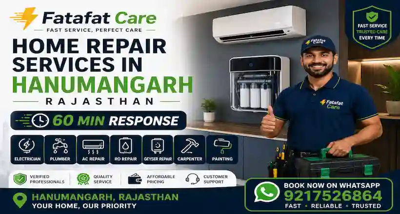 Home repair services in Hanumangarh Rajasthan by Fatafat Care