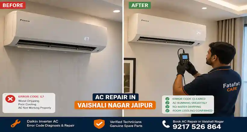 AC repair in Vaishali Nagar Jaipur by Fatafat Care