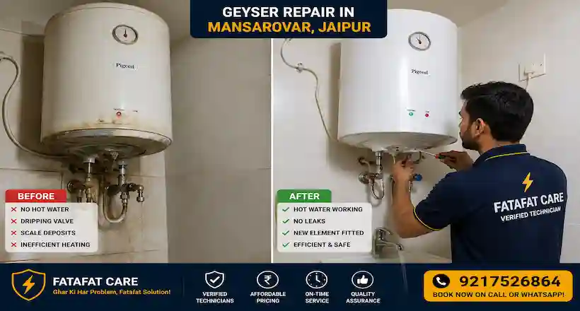 Geyser repair in Mansarovar Jaipur by Fatafat Care