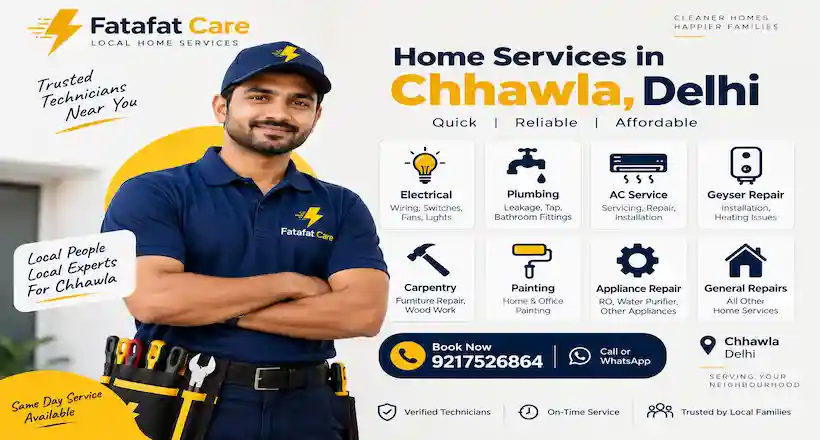 Home repair services in Chhawla Delhi — Fatafat Care verified technician