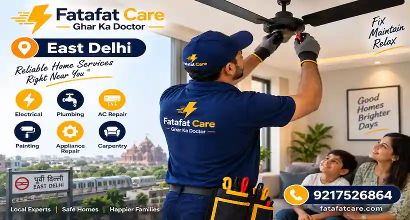 Home repair services in East Delhi — Fatafat Care verified technician
